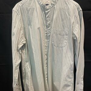 J. Crew Light Blue Striped Men's Shirt